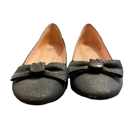 Hello Kitty Flats Black Glitter /Sparkles Sz 8 - Picture 2 of 10